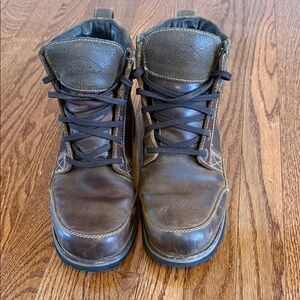 Men's Rugged Brown Leather Boots